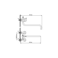 Смеситель для ванны и умывальника mixline ML01-02 522119