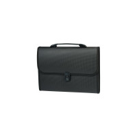 Пластиковая папка-портфель STAFF A4 330x235x50мм, 7 отделений, черный, 221206
