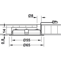 Светильник Hafele LED3038 24V/3W 4000K алюминий серый 833.75.121