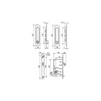 Защелка с ручками для раздвижных дверей PUNTO SH.SL152.KIT011-BK (Soft LINE SL-011) BL-24 черный 43507