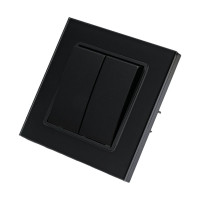 Выключатель Эксклюзивный Черный двухклавишный Metronex Electric FVK050120CHR