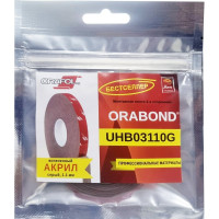 Пеноакриловая серая лента ORAFOL ORABOND UHB03110G 6 мм, 1,5 м, толщина 1 мм 3110-6