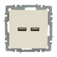 Розетка USB IEK Brite a+a 5в 3,1а рю10-1-бркр бежевый BR-U21-D31-K10