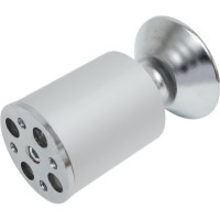 Ножка Tech-Krep алюминий, круглая, регулируемая, с конусом, D50x100 мм, матовый хром - накл. 148556
