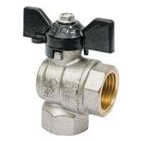 Кран LD PRIDE угловой шаровой 1/2'' - 1/2'' вн/вн бабочка 552305