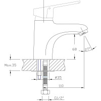 Смеситель для умывальника ARCO DA VELLA 40 мм А1023 07408