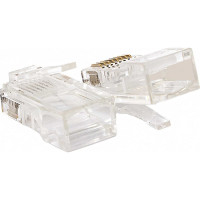 Коннектор RJ-45 EKF TERACOM неэкранированный, 8P8C, Cat.5E, универсальный, упаковка 10 штук TRC-PLUG-5EUTP-10