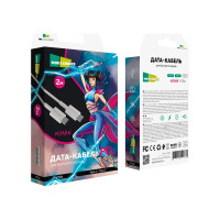 Дата-кабель More Choice Smart USB 3.0A PD 60W быстрая зарядка для Type-C Type-C TPE 2м K71Sa White