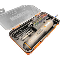 Аккумуляторная отвертка WORX 4В, 2,5Нм, 1,5Ач, набор оснастки WX240