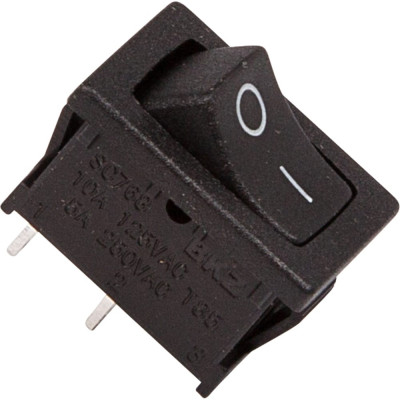 REXANT Клавишный выключатель 250В, 6А, (2с), ON-OFF, черный, Mini (RWB-201, SC-768), 10 шт. 36-2110