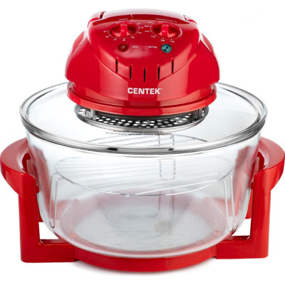 Centek Аэрогриль CT-1456 (RED) 12+5л 1400Вт, таймер 90 мин, max 250, 2 решетки CT-1456 RED