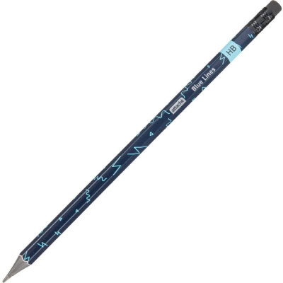 Attache Карандаш чернографитный blue lines hb ласт шестигр черный пластик 48шт в уп 1706377