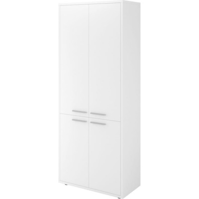 Монолит Шкаф высокий закрытый 4 двери 800x400x1980 Белый30 ДБ39
