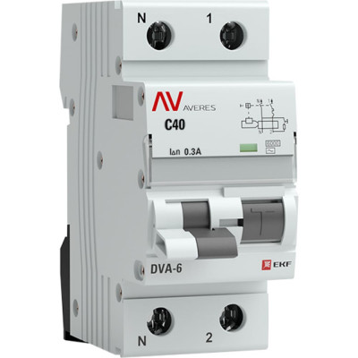 Дифференциальный автомат EKF DVA-6 AVERES rcbo6-1pn-40C-100-ac-av