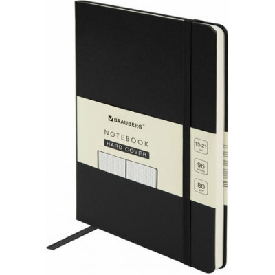 BRAUBERG Блокнот А5 130x210мм,ULTRA, балакрон, 80г/м2, 96л, в точку, черный, 113040