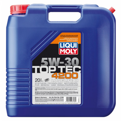 Синтетическое моторное масло LIQUI MOLY Top Tec 4200 5W-30 A3/B4/C3 3708