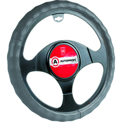 Оплетка руля AUTOPROFI AP-396 D GY M