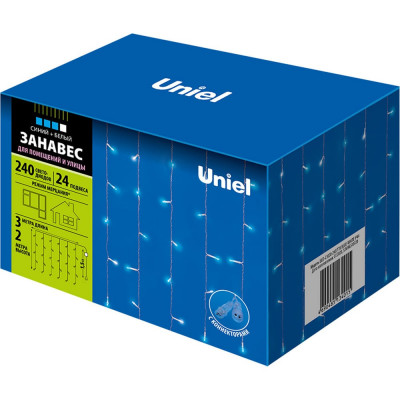 Uniel ‡анавес светодиодный 240/TTK BLUE-WHITE IP44 ULD-C3020 UL-00007214