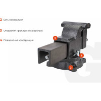 Gigant Professional Поворотные слесарные тиски 150 мм GP-BV-150
