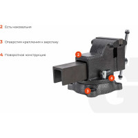 Gigant Professional Поворотные слесарные тиски 125 мм GP-BV-125