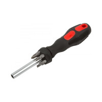 КУРС Отвертка, 6 CR-V бит PH1, PH2, PH3, SL4, SL5, SL6 56238
