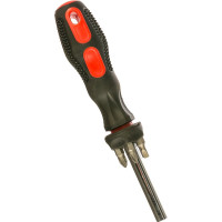 КУРС Отвертка, 6 CR-V бит PH1, PH2, PH3, SL4, SL5, SL6 56238