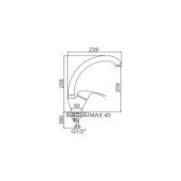 LEDEME Смеситель для кухни Картридж д.40мм L4129-B 65697