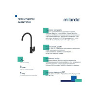Milardo смеситель для кухни с каналом для фильтрованной воды черный матовый rora RORBLFJM05