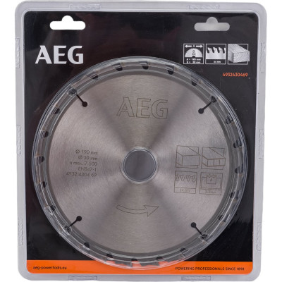 AEG Пильный диск C Saw 190x30x24Z-1pc 4932430469