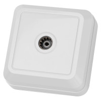 Розетка TDM ELECTRIC TВ простая (0-2400 Гц, мама) открытой установки, IP20 белая Ладога SQ1801-0025