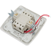 Кнопка звонковая белая с подсветкой 6А TDM ELECTRIC, серия "Онега" SQ1805-0008