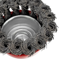 Щетка чашечная для УШМ (65 мм; М14; крученая проволока 0.35 мм) MATRIX 74613