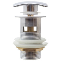 Выпуск для умывальника MPF 1.1/4", клик-клак, перелив, квадратный ИС.110367