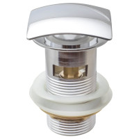 Выпуск для умывальника MPF 1.1/4", клик-клак, перелив, квадратный ИС.110367