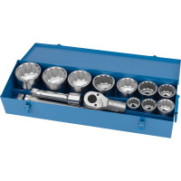 Набор торцевых 12-гранных головок 1" NORGAU 14 предметов с аксессуарами, ND2114-S3680 063902014