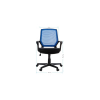 Кресло оператора Helmi HL-M02 Step ткань спинка сетка синяя/сиденье TW черная 283157
