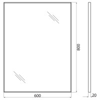 Зеркало в алюминиевой раме BelBagno SPC-AL-600-800