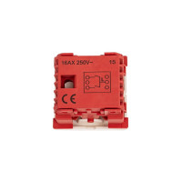 Выключатель 2-контактный LANMASTER двухклавишный, 45х45, белый LAN-EC45x45-S22-WH
