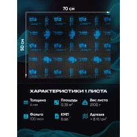 Виброизоляция SGM Premium Prime Dual 4, упаковка - 5 листов (Большие листы 0.5х0.7 м)/ Набор звукоизоляции/ комплект самоклеящаяся шумка SGM.DUAL.2.5