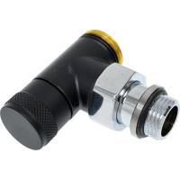 Угловой запорный вентиль SR Rubinetterie Tondera 1/2"х3/4" E, черный 0673-1500VCES