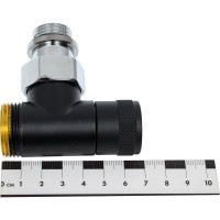 Угловой запорный вентиль SR Rubinetterie Tondera 1/2"х3/4" E, черный 0673-1500VCES