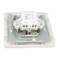2-клавишный выключатель Systeme Electric скрытой проводки W59 10А IP20 10AX в сборе белый VS510-252-18
