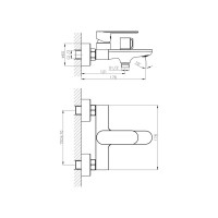 Смеситель для ванны Haiba HB60590 026-6742