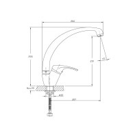 Смеситель для кухни Haiba HB4113-7