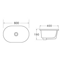 Керамическая полувстраиваемая раковина BelBagno BB1004