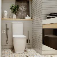 Напольный унитаз компакт Lavinia Boho Bell Pro 3301001N