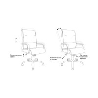 Кресло руководителя Helmi HL-E03 Accept, экокожа черная 274817