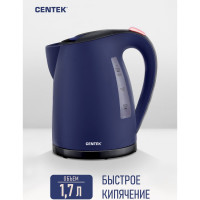 Чайник Centek 1.7 л, 2200 Вт, LED, матовый корпус, защита от включения без воды CT-0026 Blue
