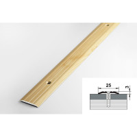 Порог прямой алюминиевый декоративный (25 мм, 1,8 м, Сосна) ЛУКА 00000001336
