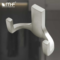 Крючок MF R17, 2-х рожковый, никель матовый 10937v